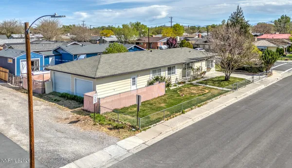an aerial view of multiple houses