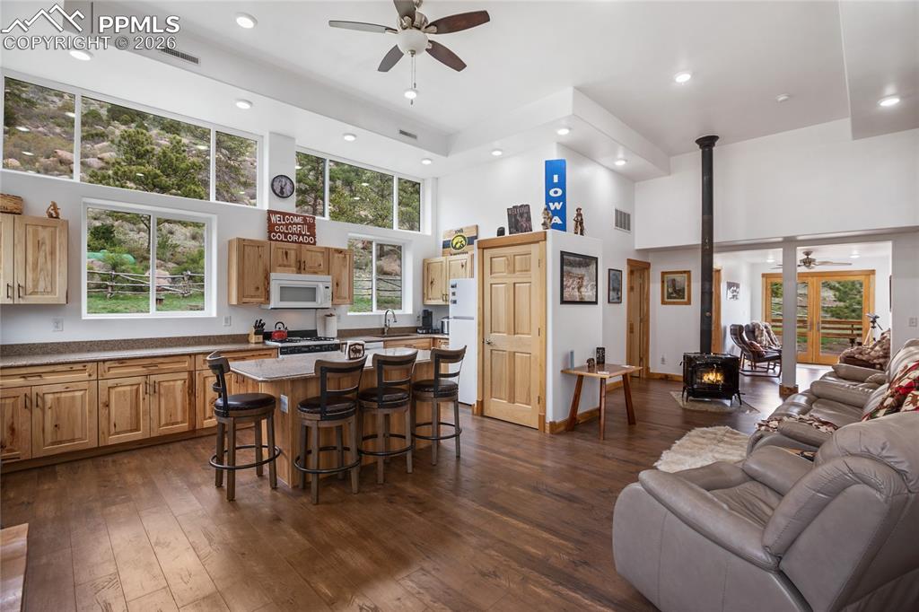 437 Langnis Road Guffey, CO 80820 - Photo 14 of 33 The entire home is 'open concept' style to optimize the space, the flow and the views.