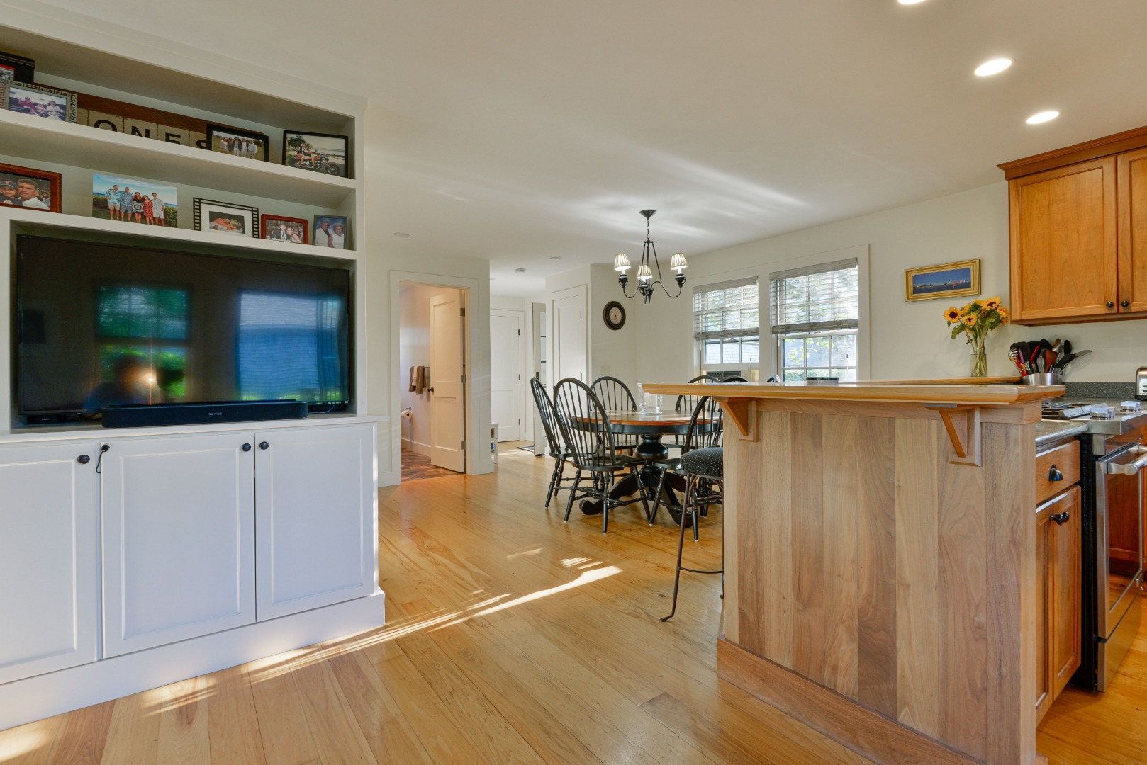 41.5 Nobadeer Farm Road Nantucket, MA 02554 - Photo 20 of 36 a view of a livingroom with furniture and a flat screen tv