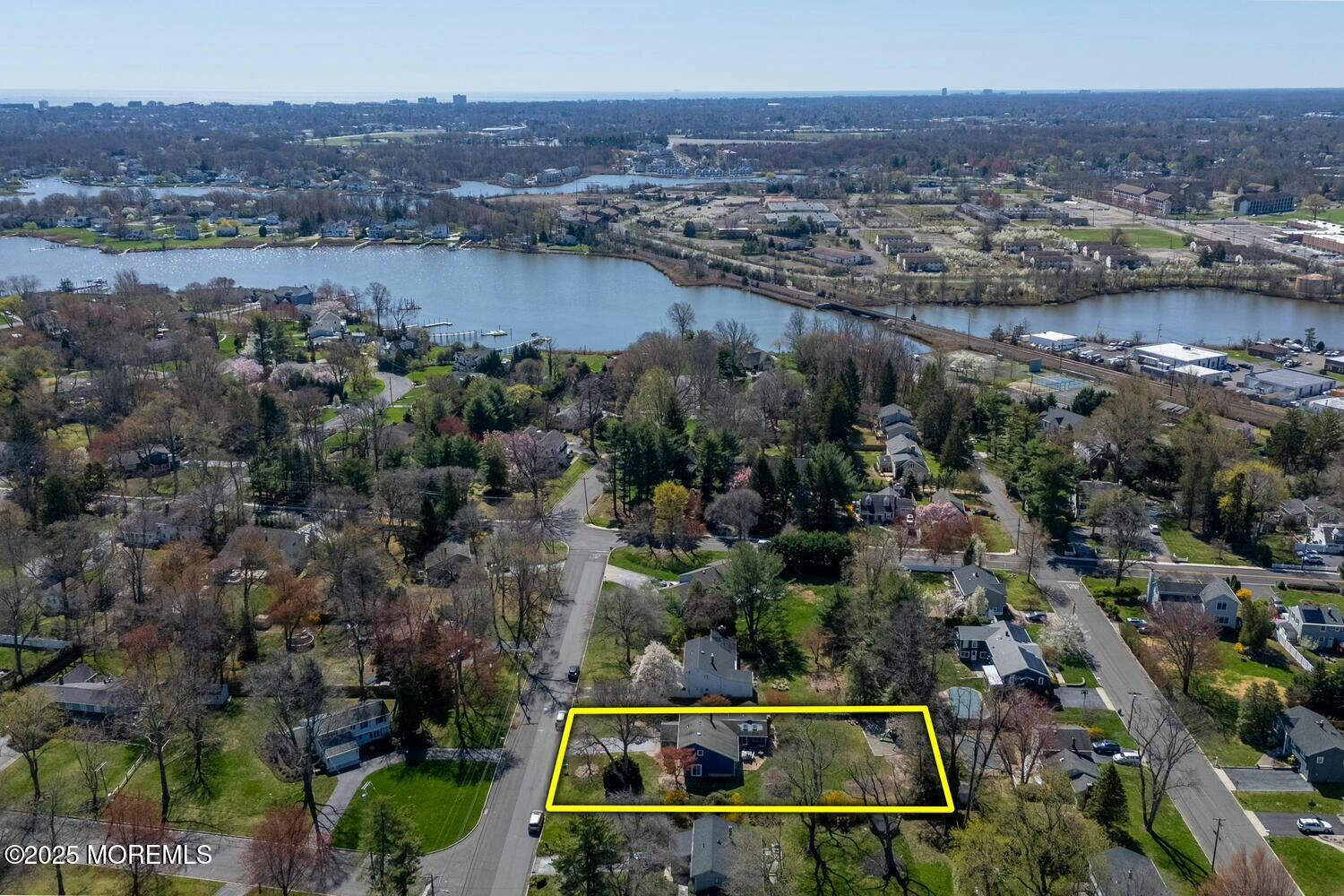21 Judith Road Little Silver, NJ 07739 - Photo 4 of 48 an aerial view of house with yard lake and mountain view