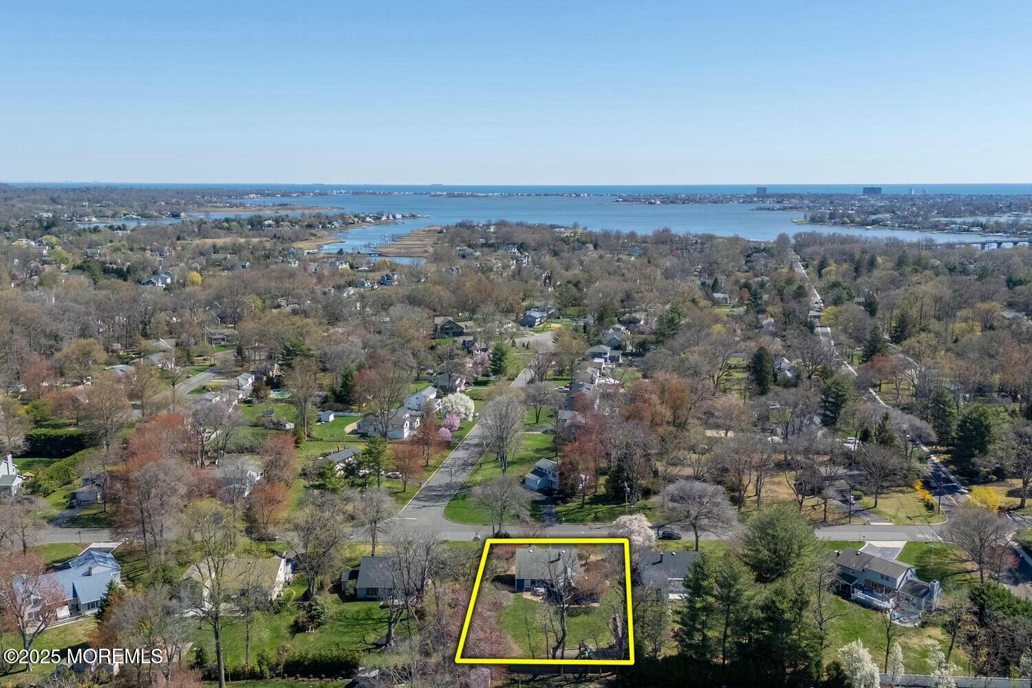 21 Judith Road Little Silver, NJ 07739 - Photo 5 of 48 an aerial view of house with yard and mountain view in back