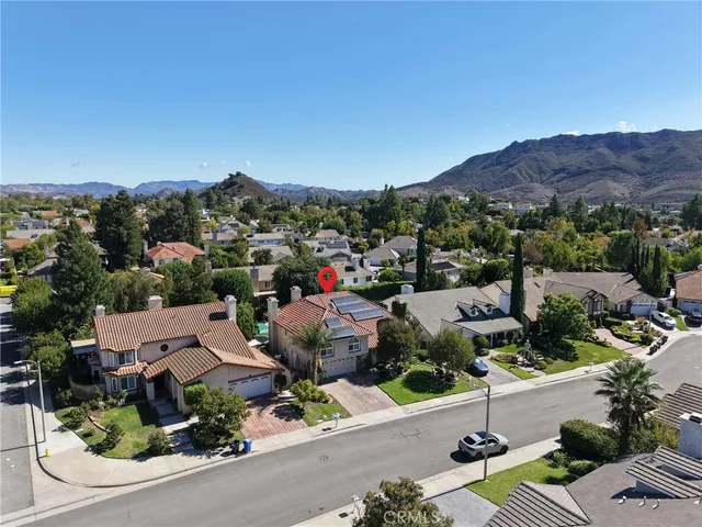 an aerial view of multiple house