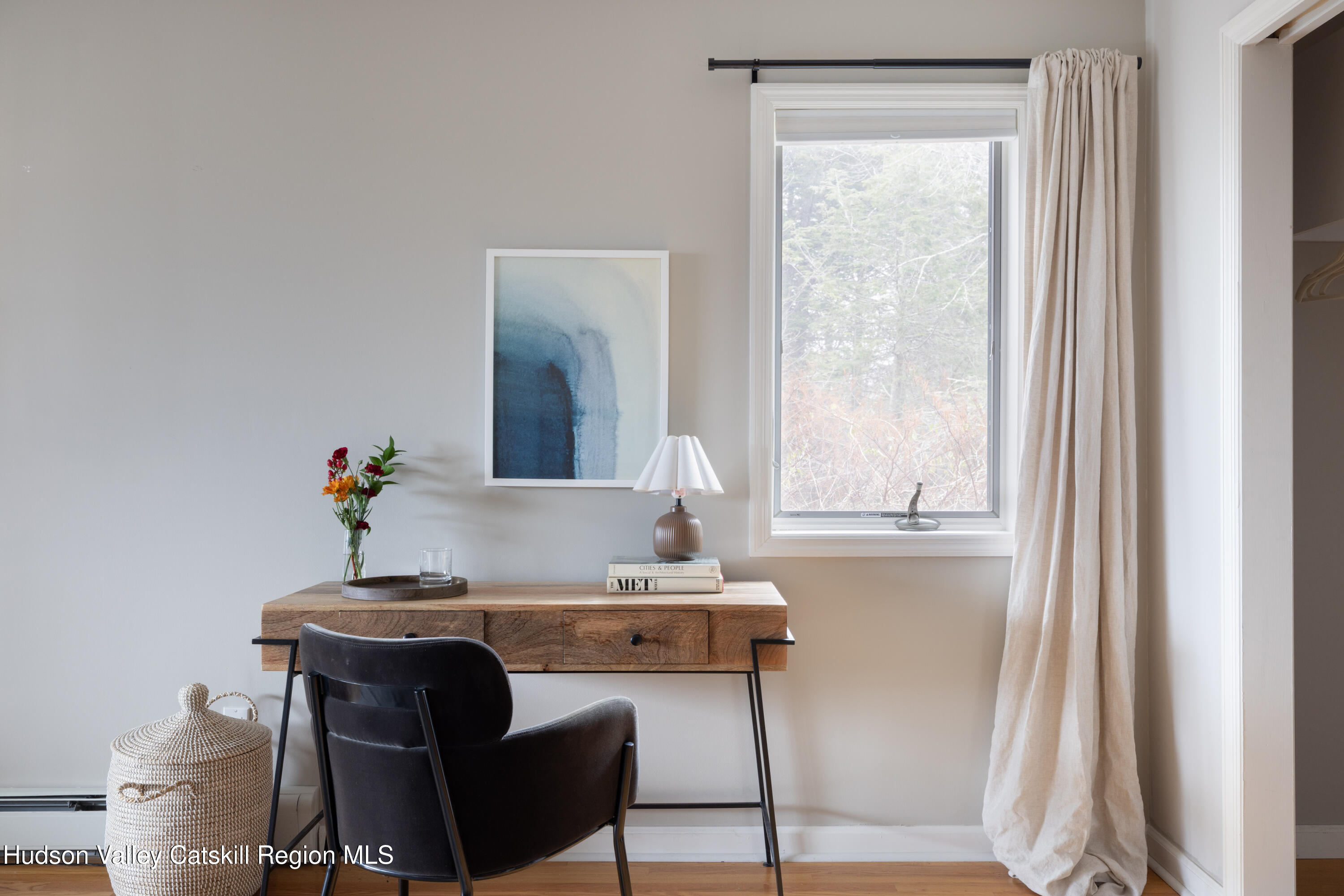 51 Barnum Road Windham, NY 12454 - Photo 18 of 41 a view of a workspace with furniture and a window