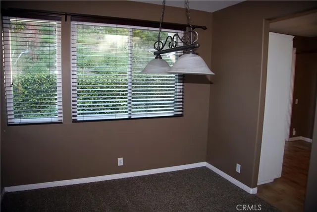 a view of a small space with a window