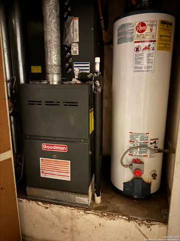 a view of water heater room