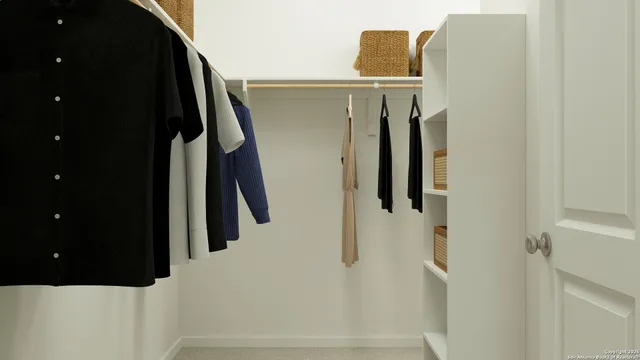 a view of walk in closet