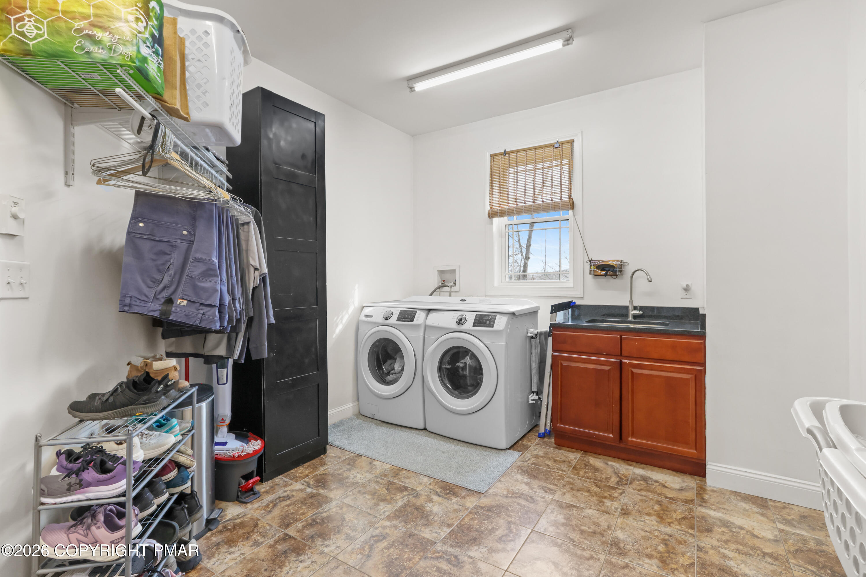 1007 Hampstead Road Bushkill, PA 18324 - Photo 26 of 68 a utility room with dryer and washer