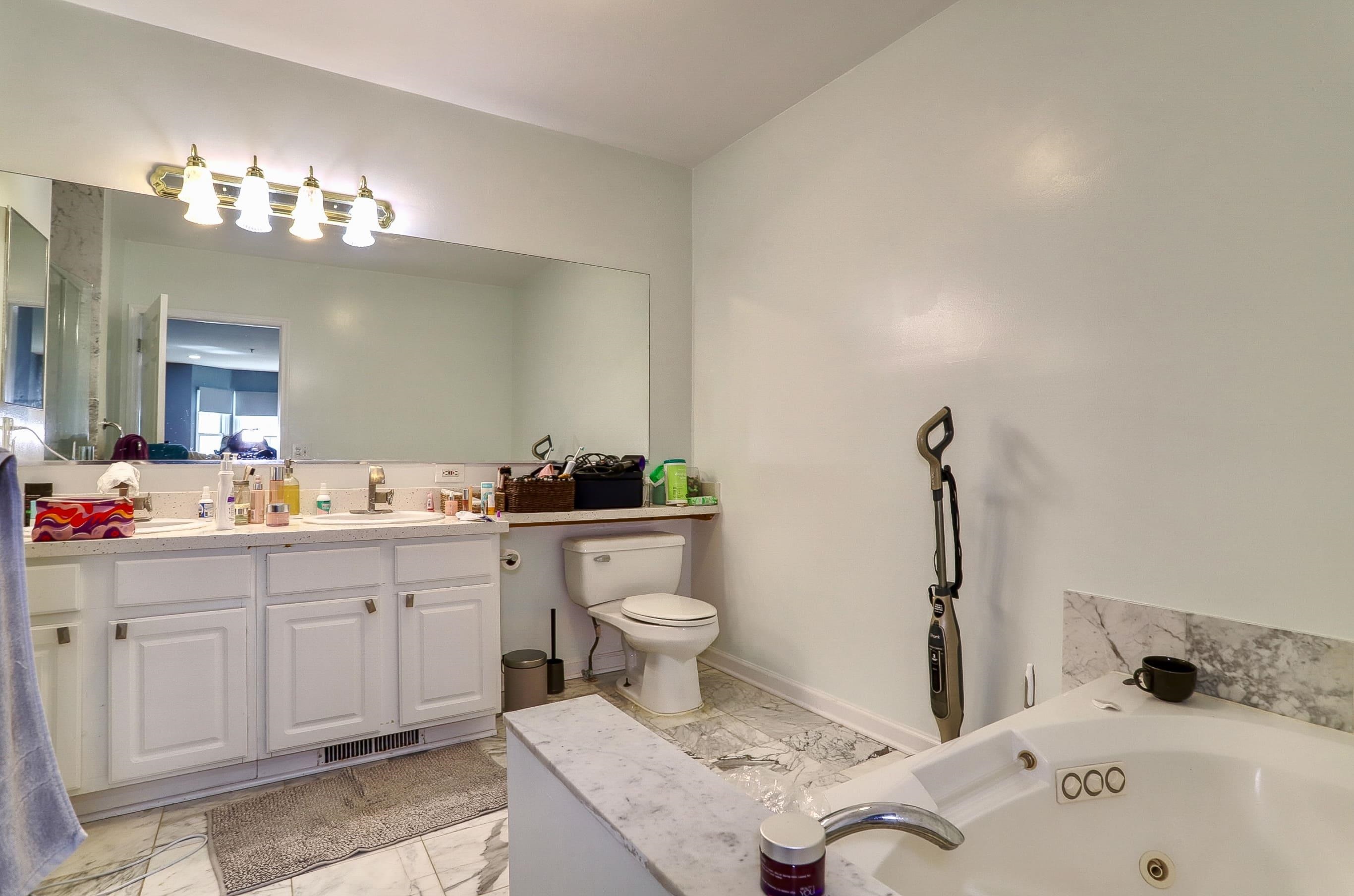 340 The Promenade, Unit 340 Edgewater, NJ 07020 - Photo 14 of 20 a bathroom with a sink and a mirror