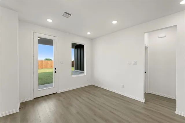 an empty room with a window