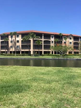 a view of a building with a lake view