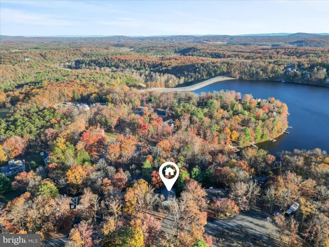 a view of lake with mountain