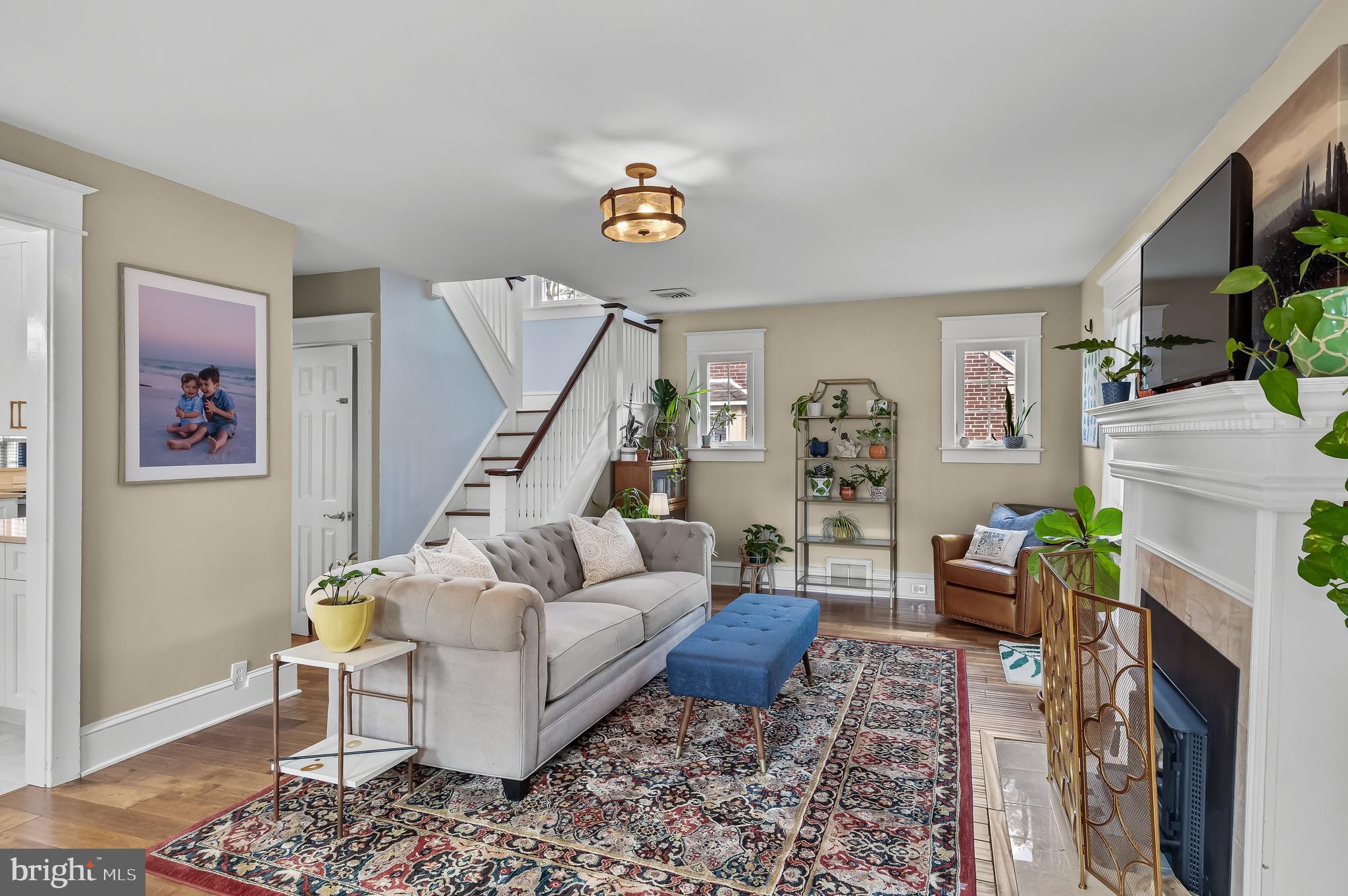 31 Wesley Avenue Cherry Hill, NJ 08002 - Photo 4 of 52 a living room with furniture and a fireplace