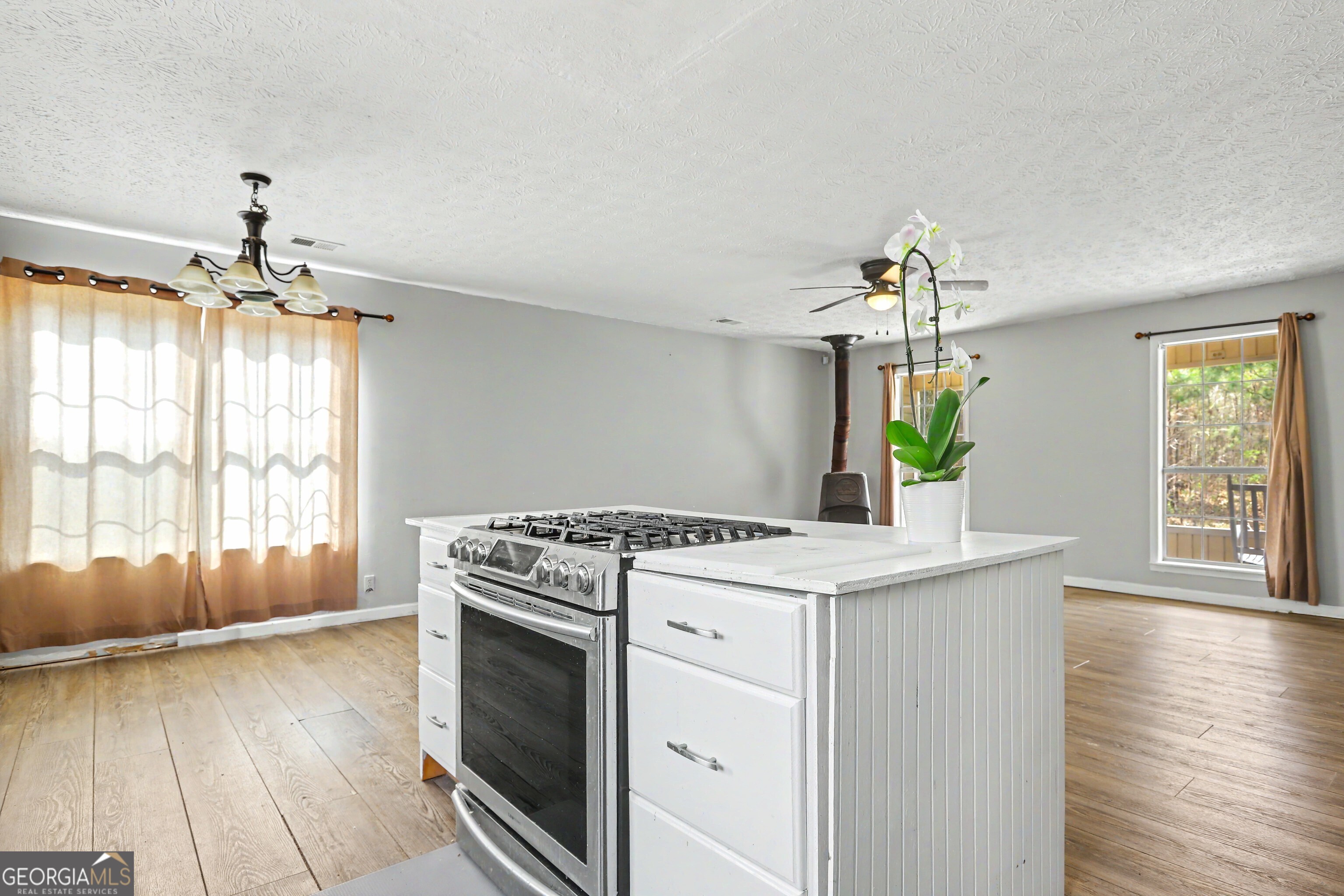 376 Doe Lane Mansfield, GA 30055 - Photo 11 of 28 a kitchen that has a stove and a wooden floor