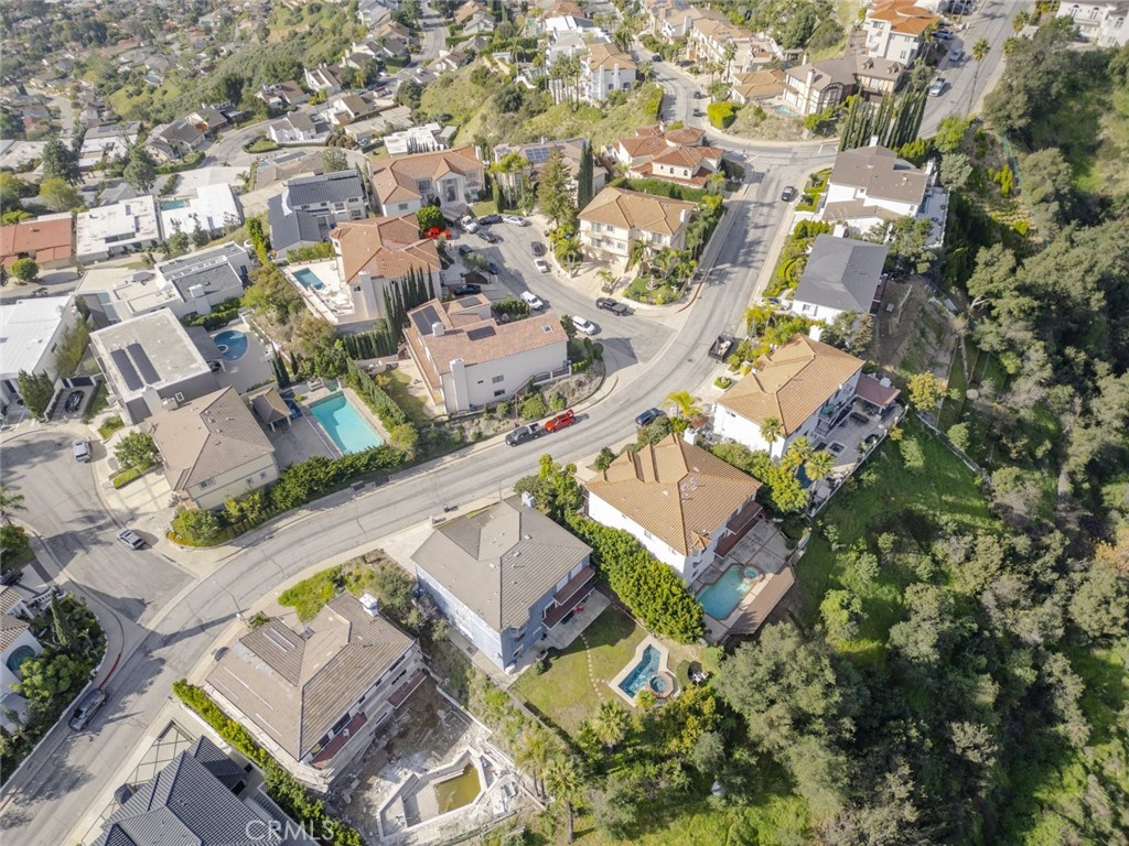 1978 Starvale Road Glendale, CA 91207 - Photo 70 of 75 an aerial view of a house with a swimming pool and outdoor seating