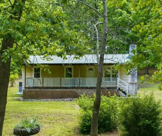 a view of backyard with green space