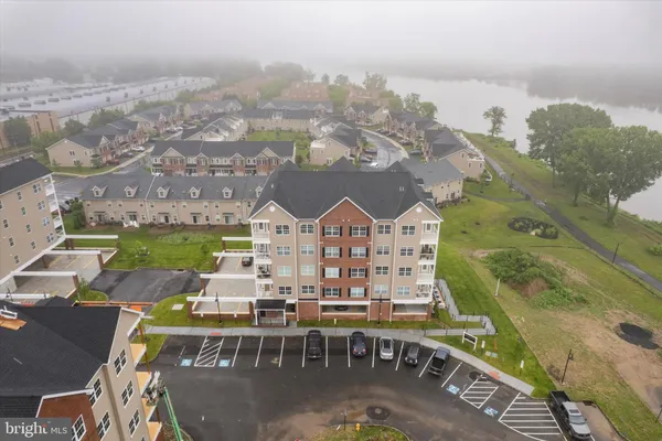 a view of a building with a ocean view