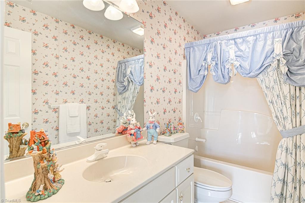 4511 Calabria Court High Point, NC 27265 - Photo 35 of 40 Upstairs bathroom that is adjacent to 3rd upstairs bedroom.