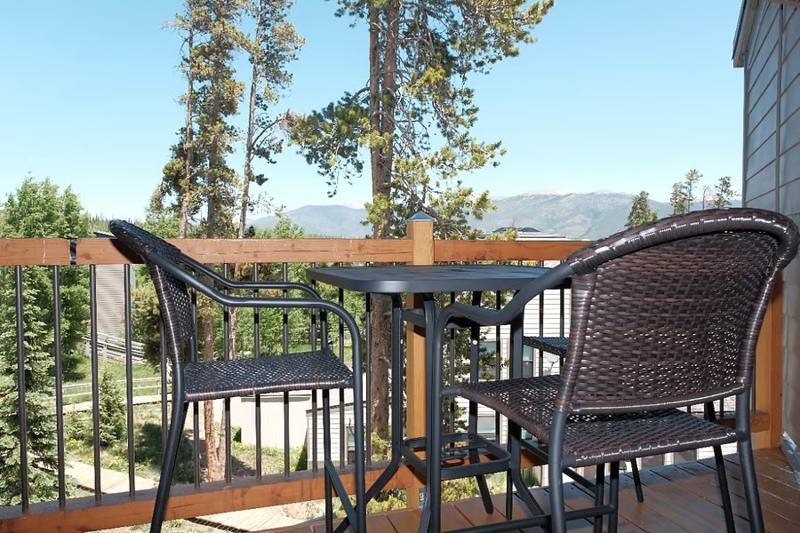 8500 Ryan Gulch Road, Unit 301 Silverthorne, CO 80498 - Photo 25 of 49 a view of a patio on the roof deck