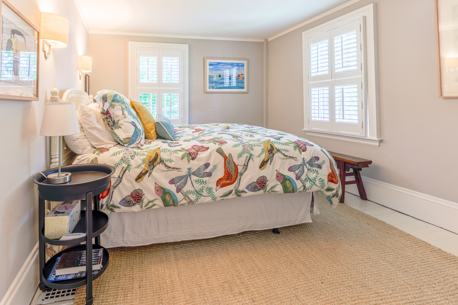 12 Hussey Street Nantucket, MA 02554 - Photo 27 of 47 a bed sitting in a bedroom next to a window