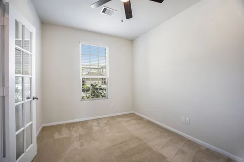 an empty room with a window