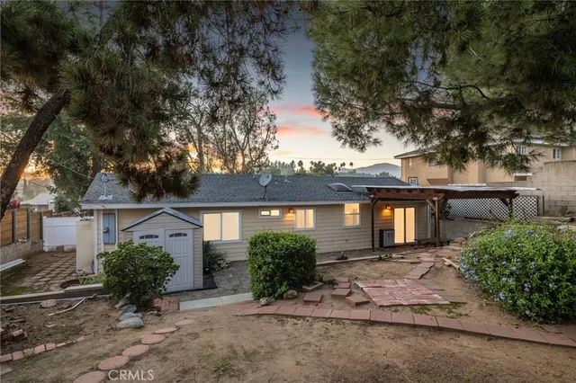 front view of a house with a outdoor space