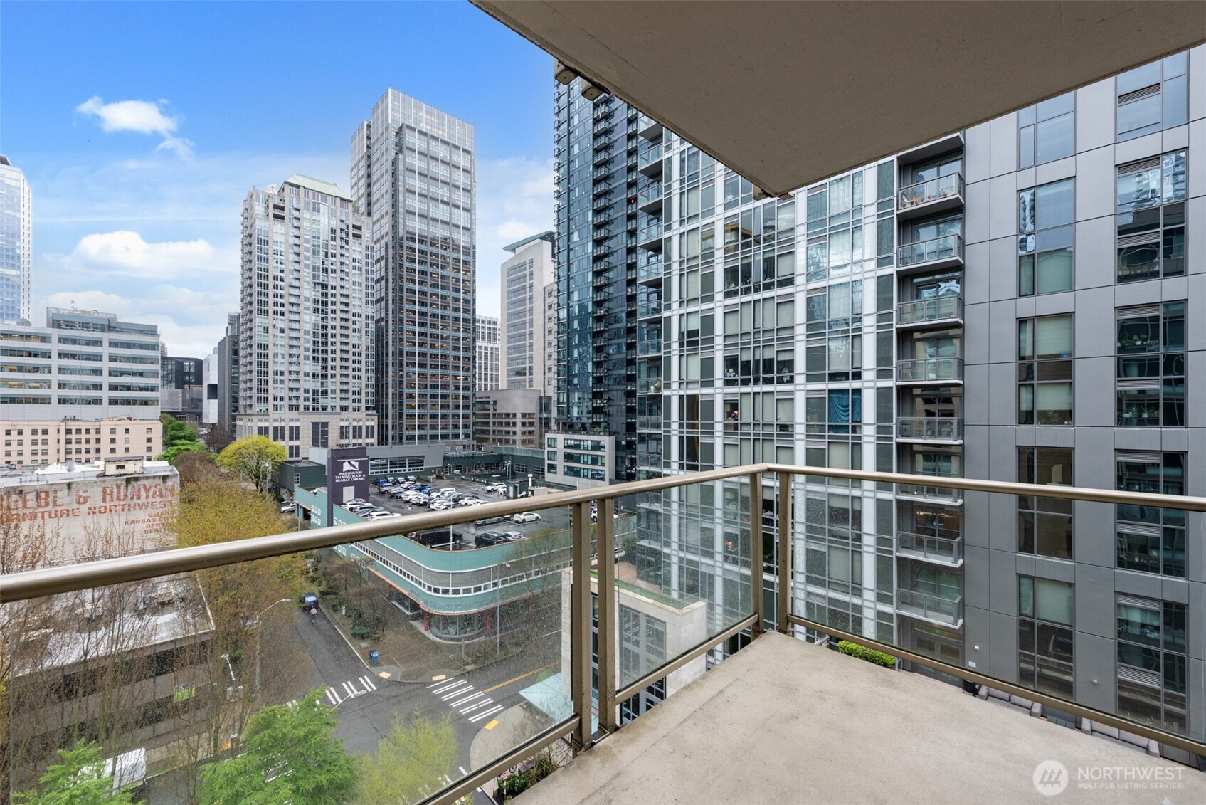 900 Lenora Street, Unit W801 Seattle, WA 98121 - Photo 5 of 36 a view of a building from a balcony
