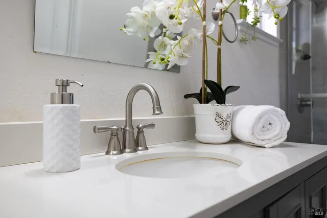 a close view of dining table