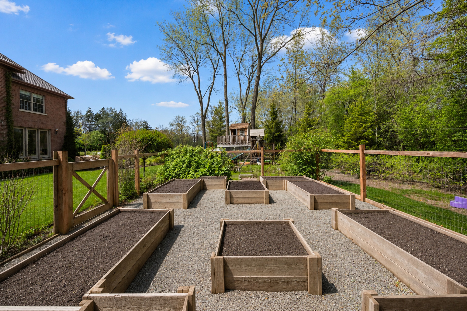 1230 Conway Road Lake Forest, IL 60045 - Photo 64 of 78 a view of a patio with couches and table with wooden floor and fence