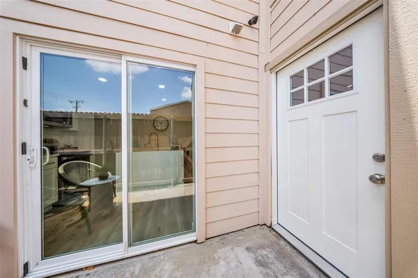 a view of front door and porch