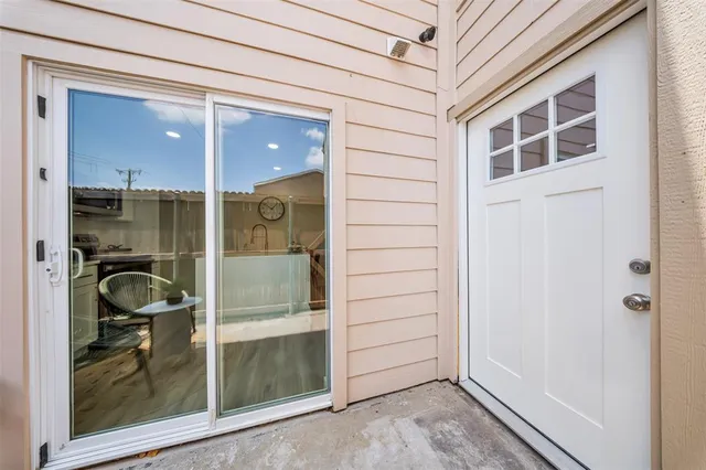 a view of front door and porch