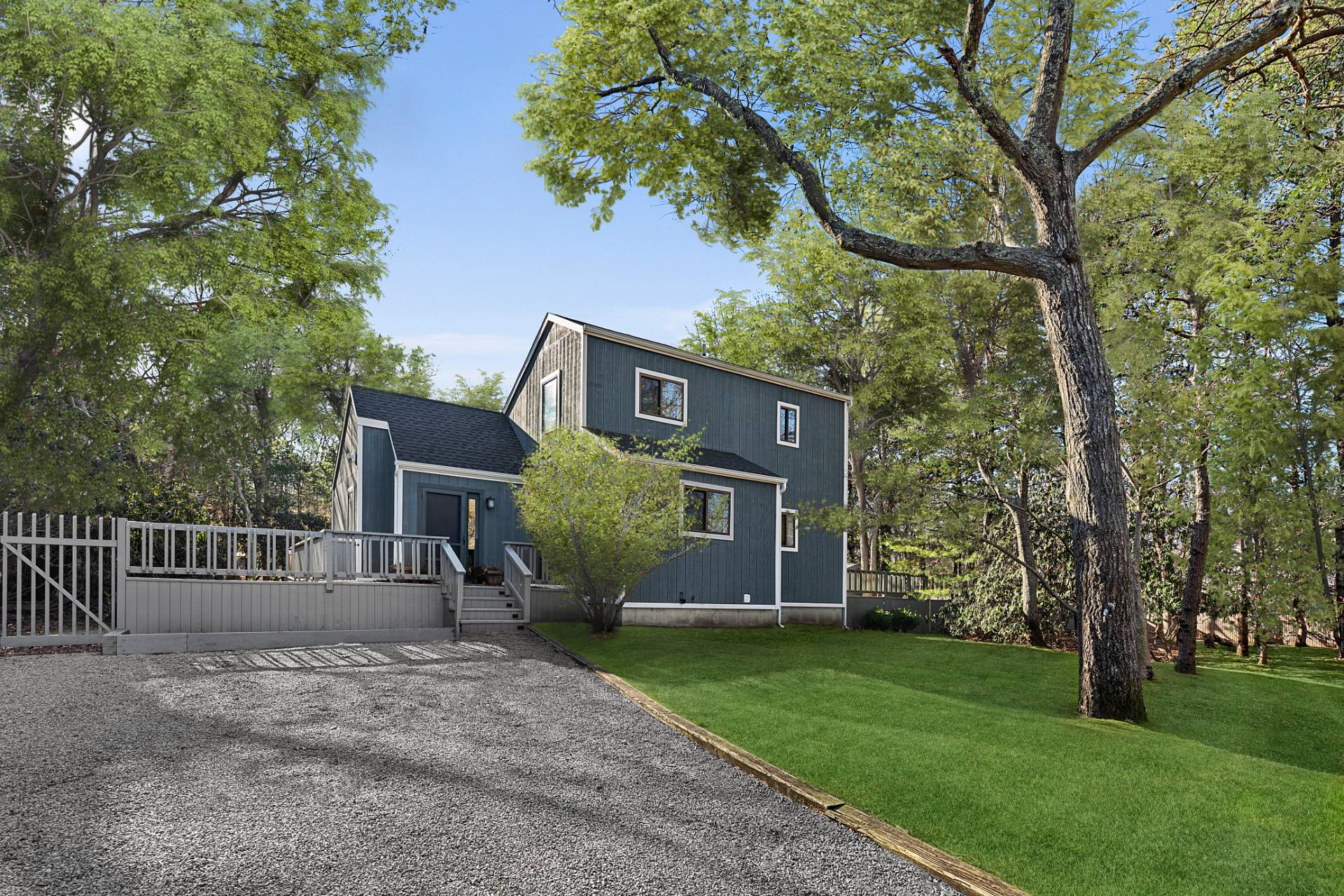 4 Renees Way East Hampton, NY 11937 - Photo 16 of 16 a front view of a house with garden