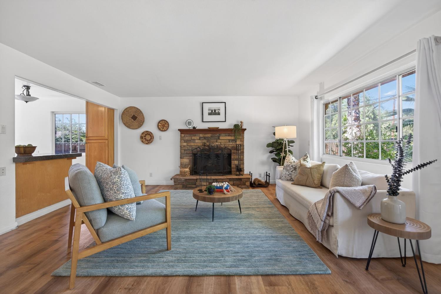 1054 Fairview Road Ojai, CA 93023 - Photo 10 of 33 a living room with furniture and a fireplace
