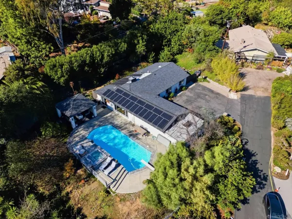 an aerial view of multiple house