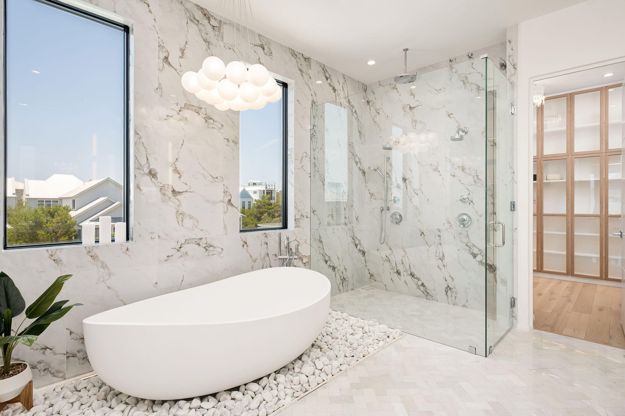 238 Sand Oaks Circle Santa Rosa Beach, FL 32459 - Photo 22 of 26 a bathroom with a bathtub and shower