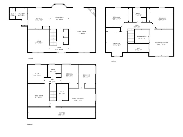 5727 South 3550th Street West Roy, UT 84067 - Photo 49 of 49 Floor plan - All three floors