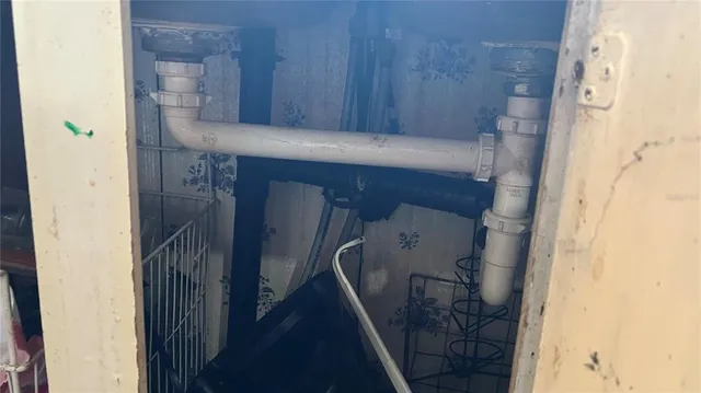 a close view of utility room