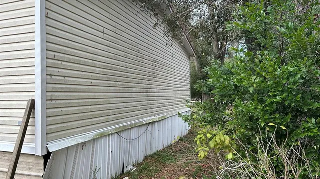 a view of a backyard with plants