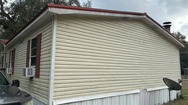 a view of a house with a small space