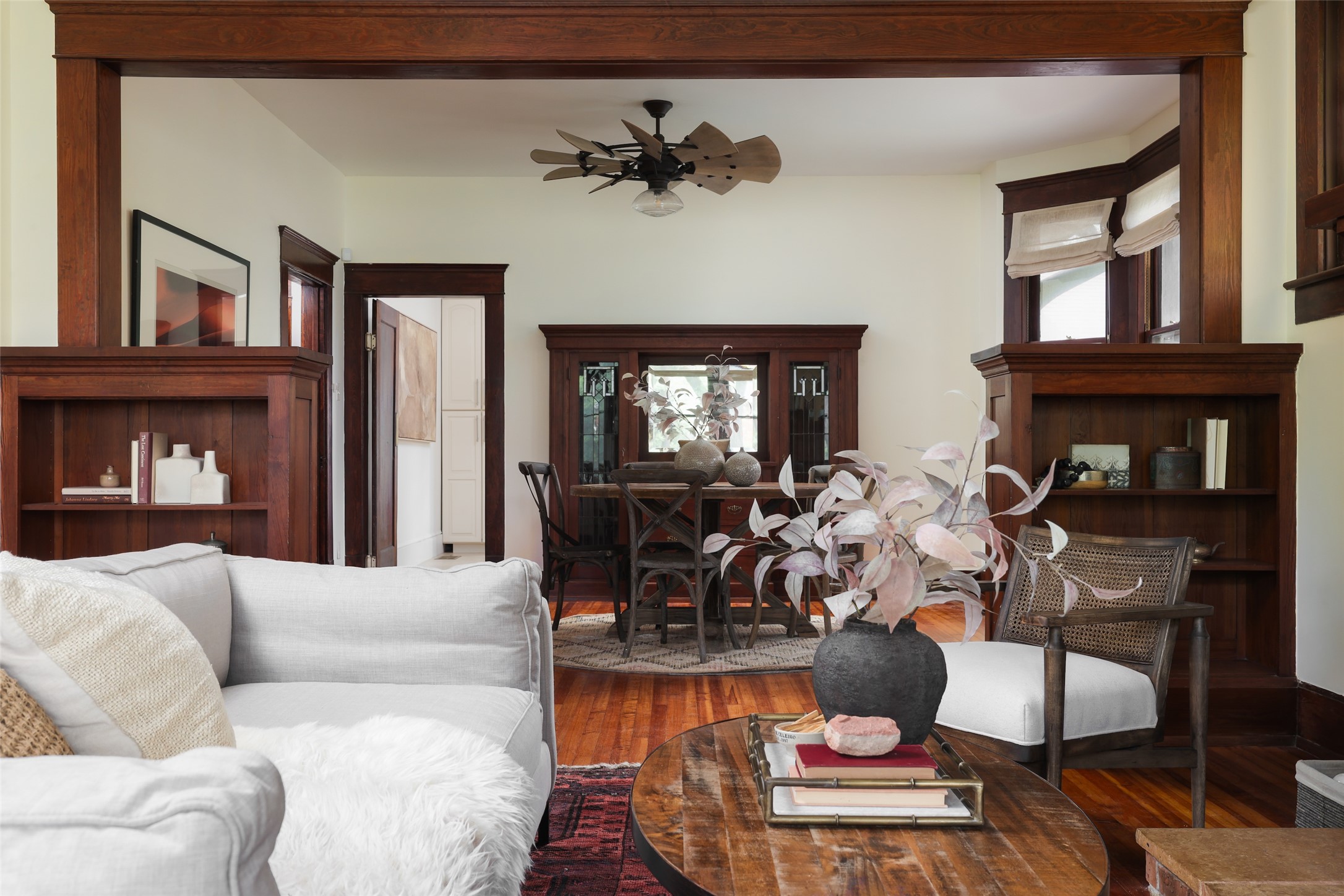 1917 Miles Avenue Austin, TX 78745 - Photo 5 of 39 a living room with furniture and a fireplace