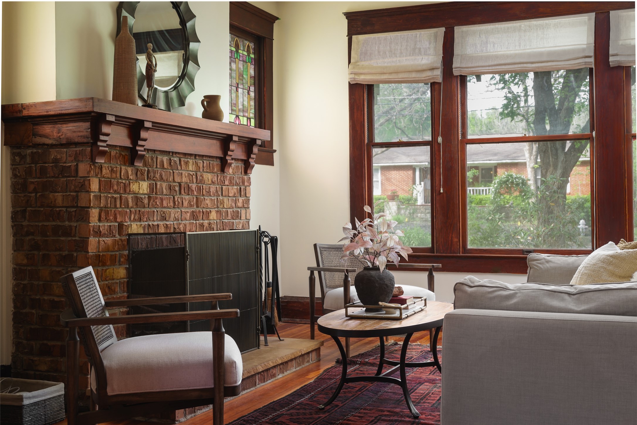 1917 Miles Avenue Austin, TX 78745 - Photo 7 of 39 a living room with furniture and a fireplace