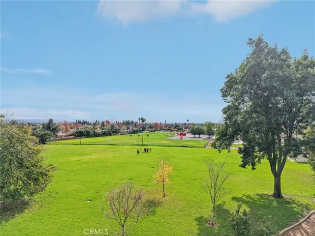 a view of an ocean from a big yard
