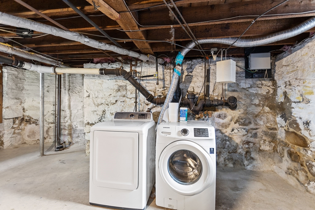 6 Barker Street Methuen, MA 01844 - Photo 38 of 42 a view of a storage & utility room with washer and dryer