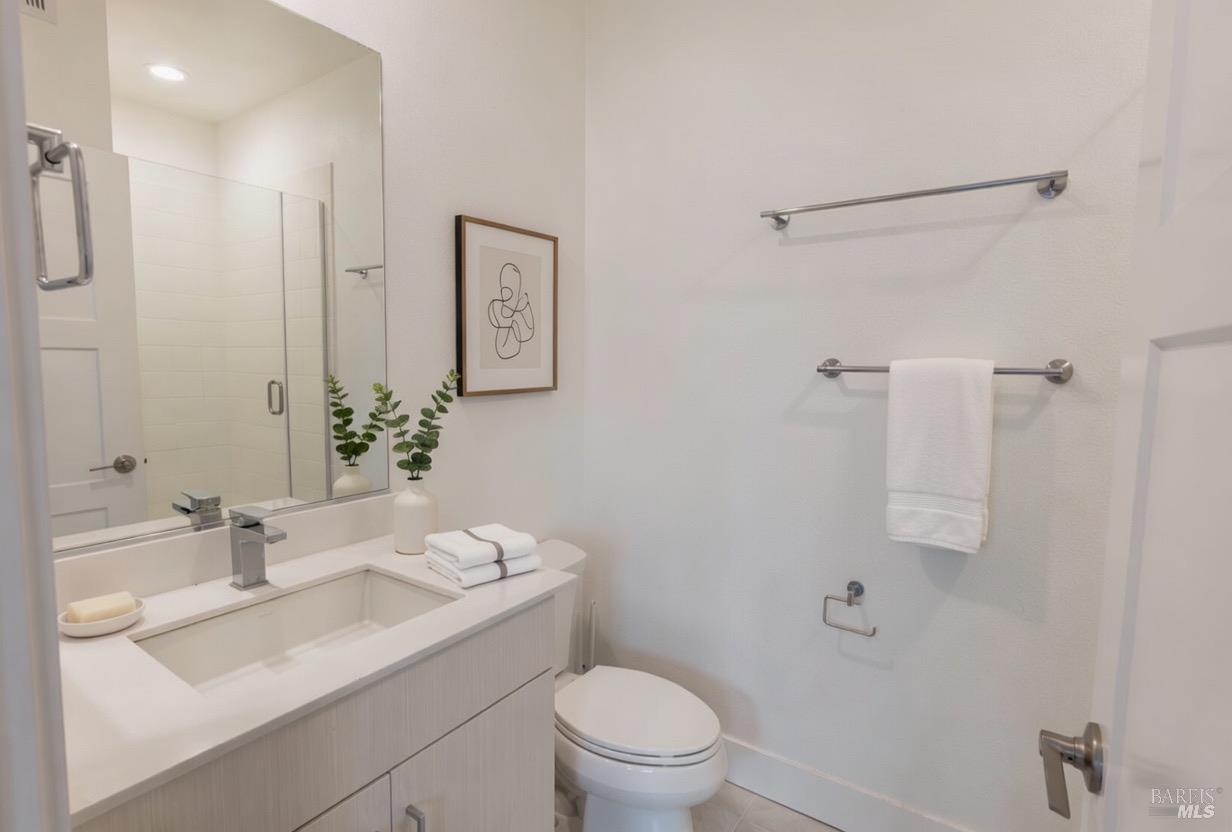 306 Rockview Road Novato, CA 94949 - Photo 8 of 37 a bathroom with a sink toilet and shower