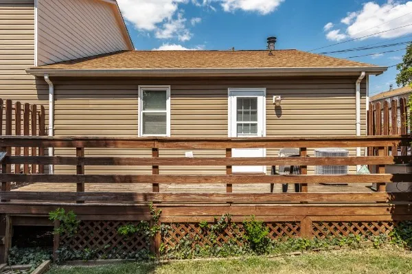 a front view of a house