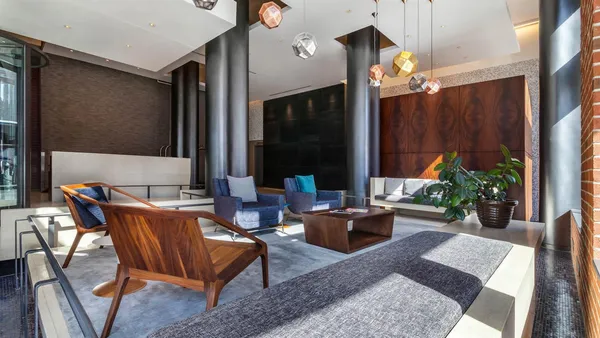 a outdoor space with patio furniture