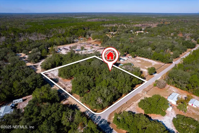 an aerial view of multiple house