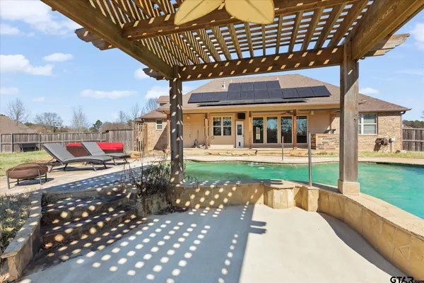 a house view with a garden space