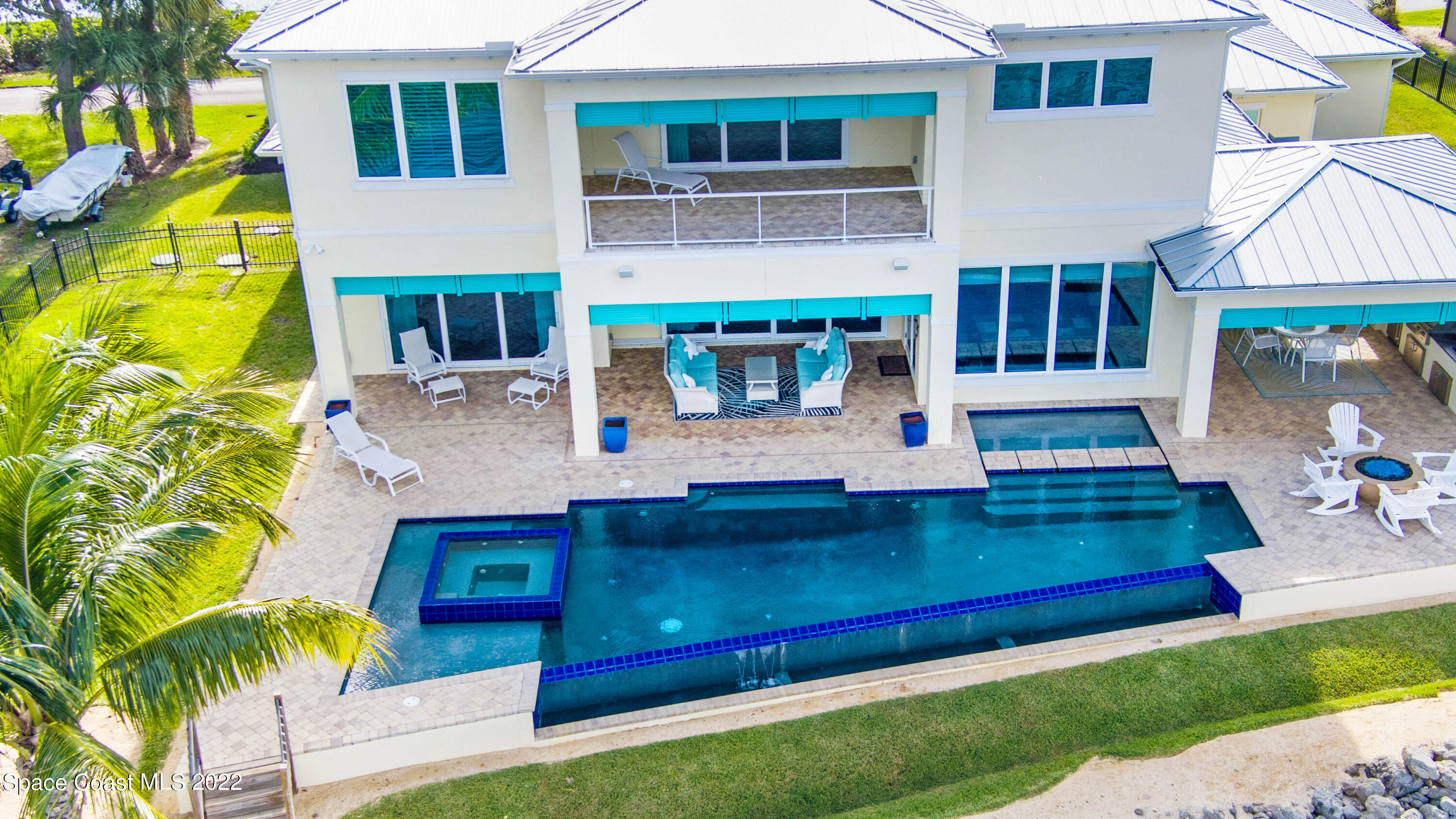 4325 Randon Lane Merritt Island, FL 32952 - Photo 13 of 68 Aerial View of Exterior Back of Home