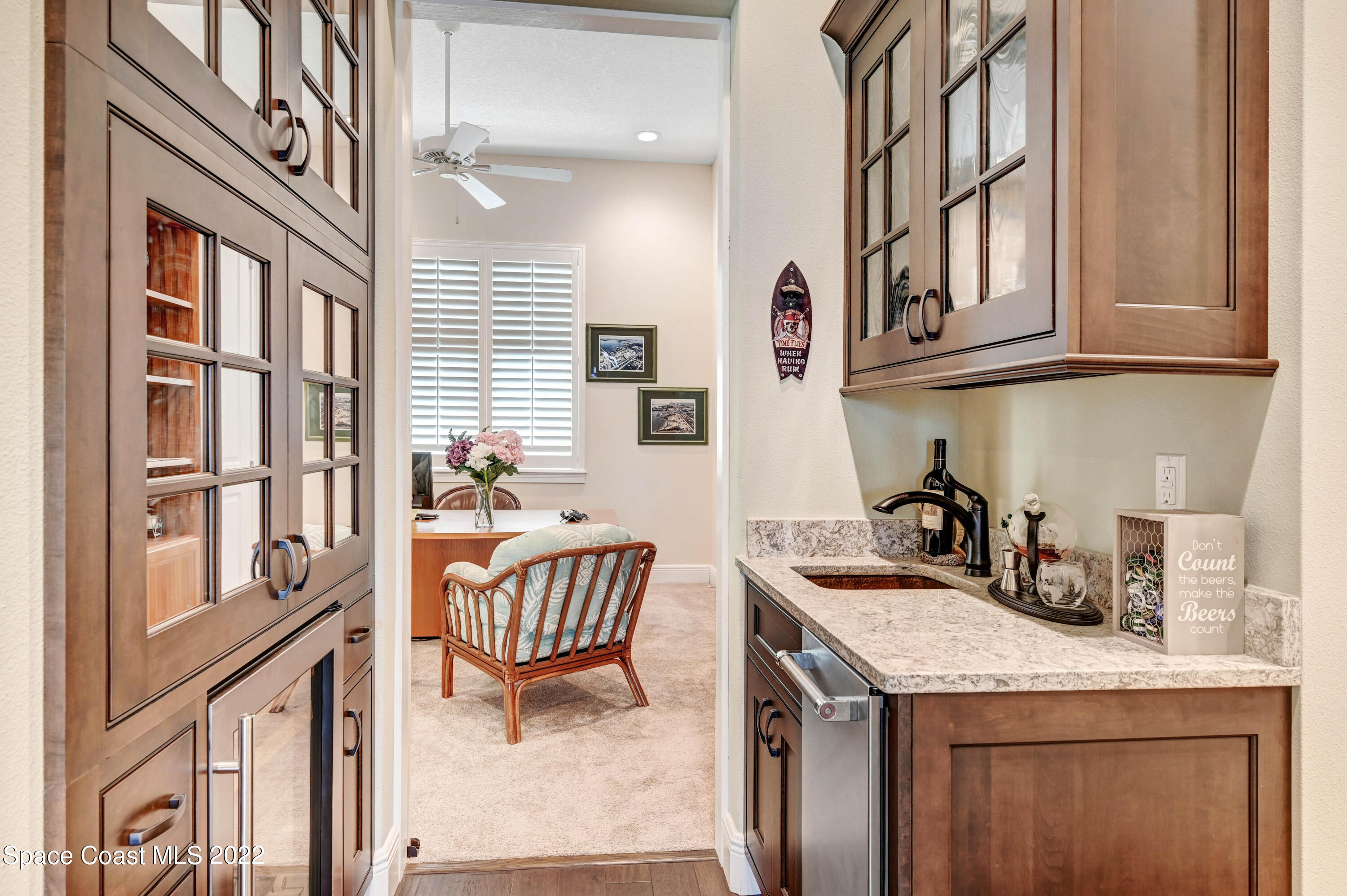 4325 Randon Lane Merritt Island, FL 32952 - Photo 34 of 68 Wet Bar with Ice Maker and Wine Cooler
