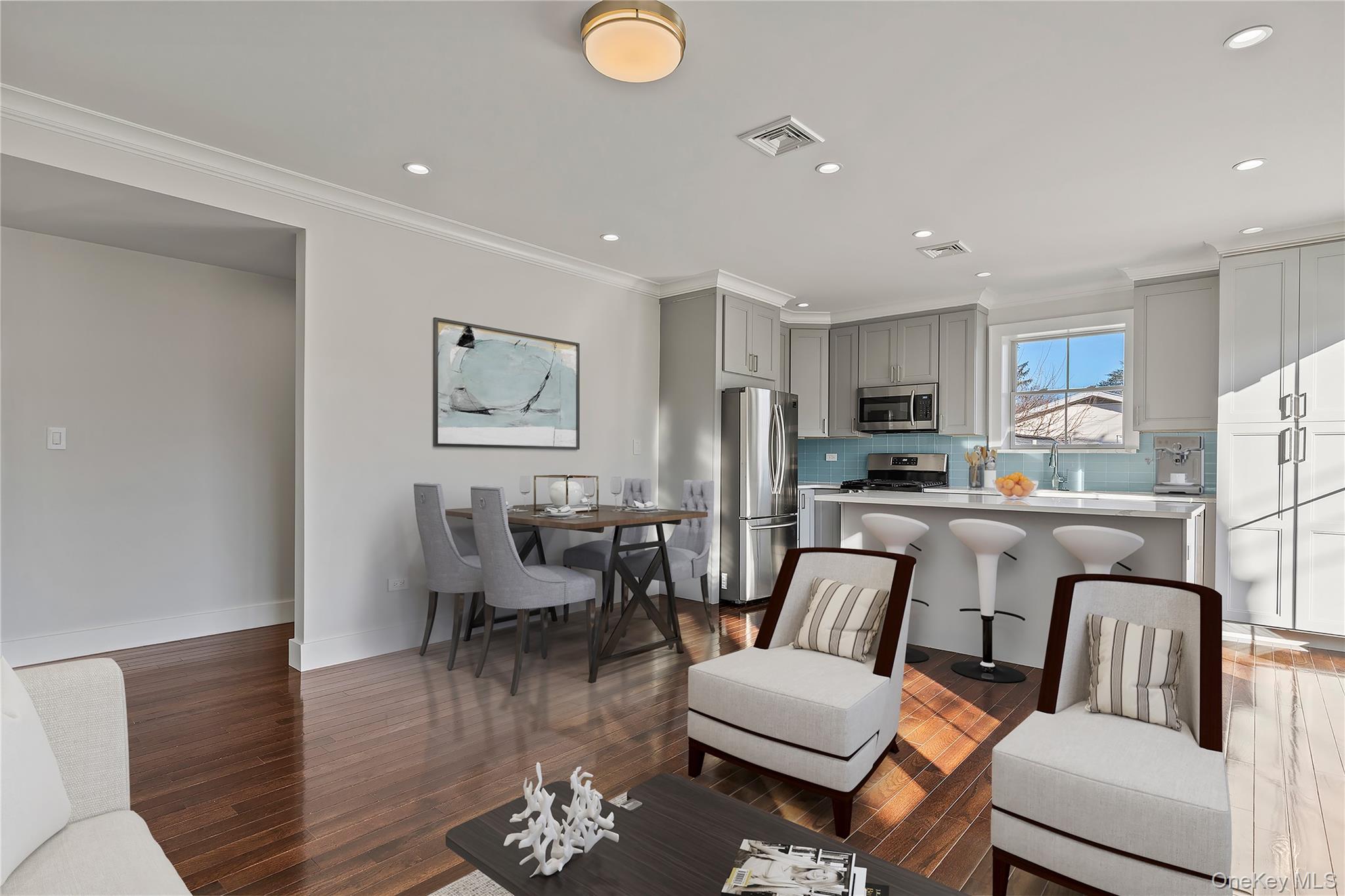 385 Midland Avenue, Unit 2 Rye, NY 10580 - Photo 4 of 20 a living room with lots of furniture kitchen view and a window